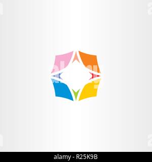 compass symbol colorful vector icon Stock Vector