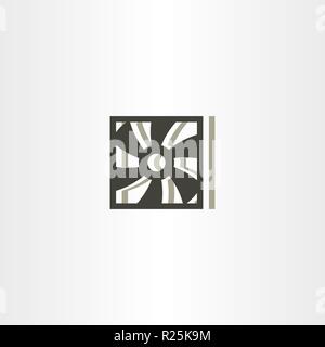 cooler ventilation vector symbol icon logo Stock Vector
