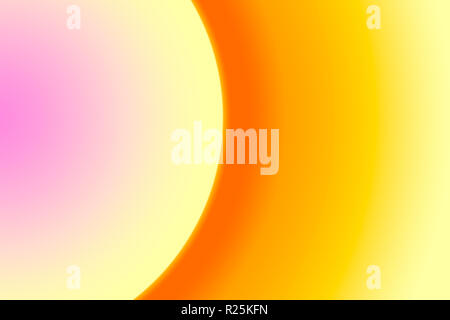 Part of the circle is a multi-colored gradient. Pink yellow. Stock Photo