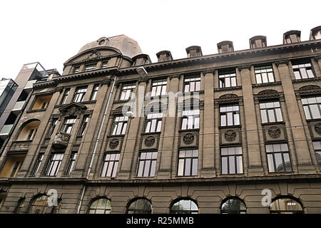 Fragment of Art Nouveau style (Jugenstil) in Riga, Latvia Stock Photo