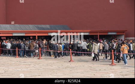 Security checks in front of Forbidden City in Beijing Stock Photo