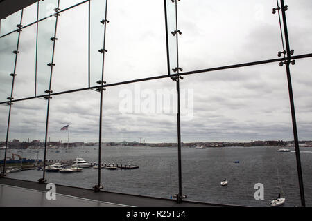 View from the ICA Boston Museum at sunset Stock Photo