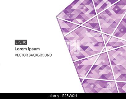 violet abstract geometric business background for presentations, brochure, vector. EPS 10 Stock Vector