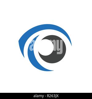 Cool Eye Logo Element. Isolated on white background, vector illustration. Stock Vector