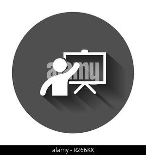Premium Vector  Training icon vector training education icon blackboard  with teacher seminar vector sign