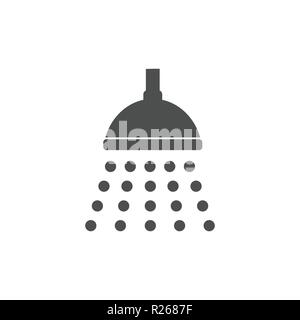 Bathroom, shower, showers toilet tub icon Vector illustration Stock Vector