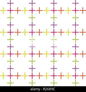 Seamless abstract pattern created from repetition of plus sign Stock Vector