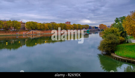 The Garonne River in Toulouse, France Stock Photo