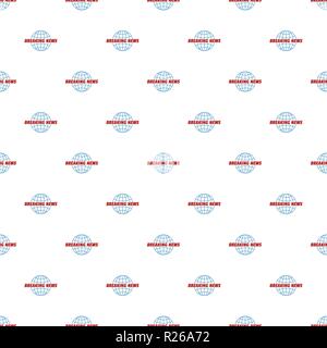 Live news of planet pattern seamless in flat style for any design Stock Vector
