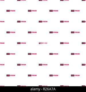 Live stream pattern seamless in flat style for any design Stock Vector