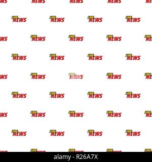 Live news on air pattern seamless in flat style for any design Stock Vector