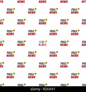 Full news pattern seamless in flat style for any design Stock Vector