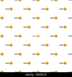 Breaking news pattern seamless in flat style for any design Stock Vector