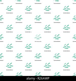 Clostridium botulinum pattern seamless in flat style for any design Stock Vector