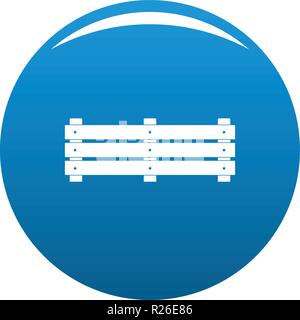 Wide fence icon vector blue circle isolated on white background  Stock Vector