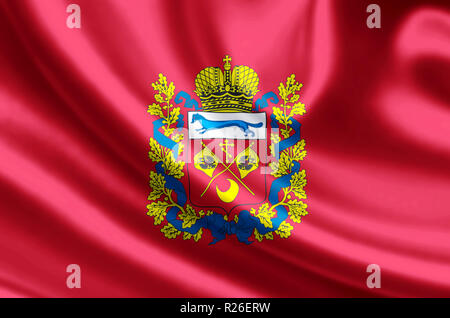 Orenburg waving and closeup flag illustration. Perfect for background ...