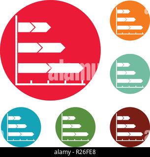 Best graph icons circle set vector isolated on white background Stock ...