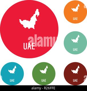UAE map. Collection of maps of UAE in dotted style. Borders of the ...