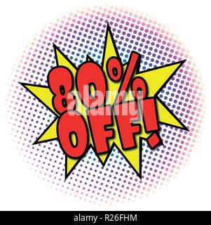 POP comic explosion with dots on white Stock Vector