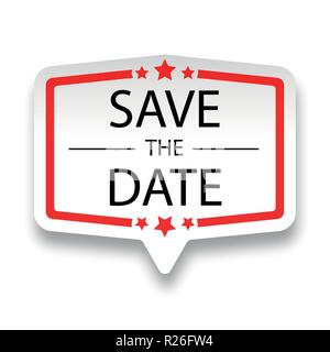 white lable on white background with shadow Stock Vector
