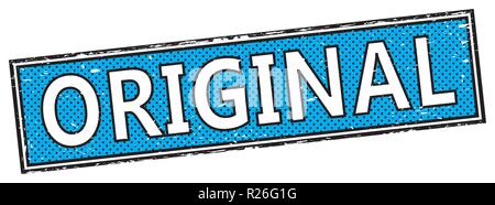 blue square grunge web banner on white Stock Vector