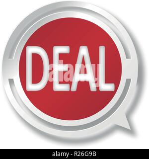 white and red speech bubble on blue background Stock Vector