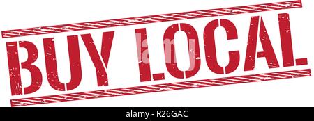 textured red Stamp on white background illustration Stock Vector