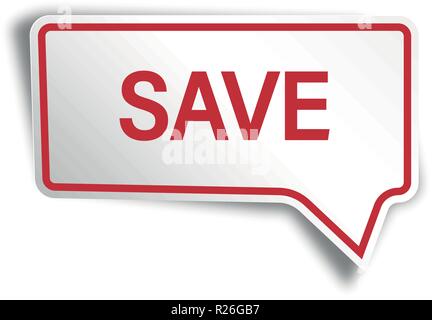 square speech bubble with shadow on white background Stock Vector