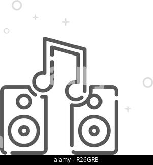 Music Vector Line Icon. Wedding DJ Symbol, Pictogram, Sign. Light Abstract Geometric Background. Editable Stroke. Adjust Line Weight. Design with Pixe Stock Vector