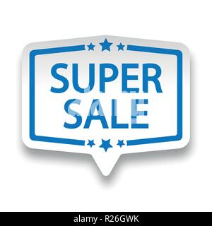 white lable on white background with shadow Stock Vector