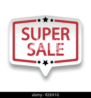 white lable on white background with shadow Stock Vector