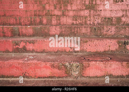 Stair steps with a coating of paint in Porec in Croatia Stock Photo