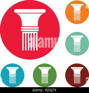 Fluted column icon. Simple illustration of fluted column vector icon ...