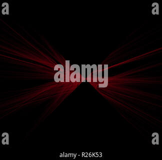 Red abstract fractal on black background. Fantasy fractal texture. Digital art. 3D rendering. Computer generated image Stock Photo