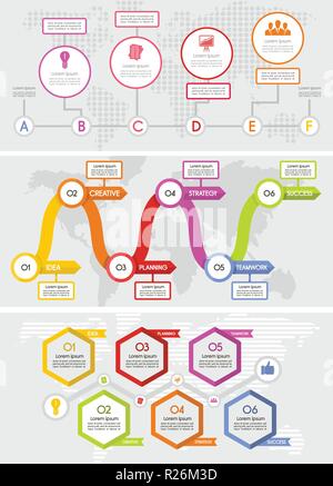 Organization management horizontal process flow infographic 5 steps ...