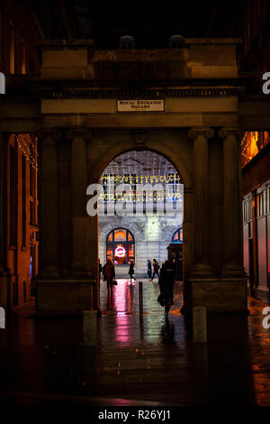 Royal Exchange Square. Glasgow, Scotland. Stock Photo