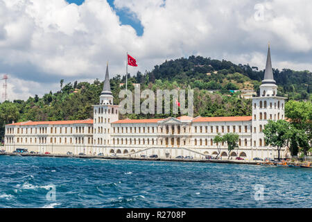 Istanbul, Turkey, June 9, 2013: Kuleli Palace Military High School on the Bosporus. Stock Photo