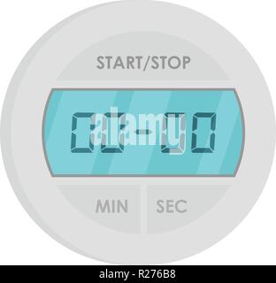 Digital timer icon. Flat illustration of digital timer vector icon for web Stock Vector