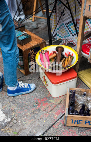Brooklyn, New York, USA - October 8, 2018: The Brooklyn Flea, Dumbo Brooklyn. Stock Photo