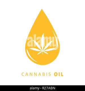 cannabis oil icon drop isolated on white background vector illustration EPS10 Stock Vector