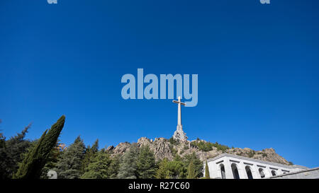 The Valley of the Fallen (Valle de los Caidos) monument and basilica in the Sierra de Guadarrama, near Madrid Spain. Stock Photo