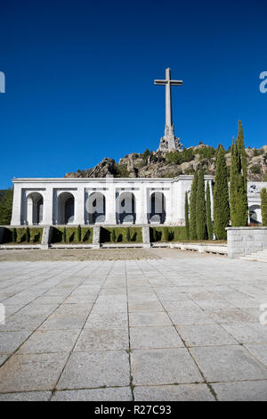The Valley of the Fallen (Valle de los Caidos) monument and basilica in the Sierra de Guadarrama, near Madrid Spain. Stock Photo