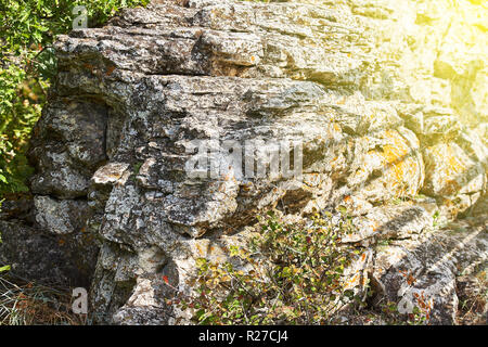 The texture of the stone close up with veins. Stock Photo
