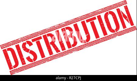 red grungy stamp on white background Stock Vector