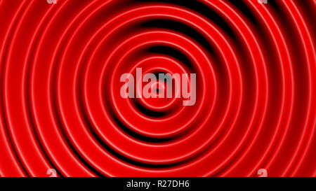 Concentric circles with hypnotic effect, colored water resonance background pattern Stock Photo