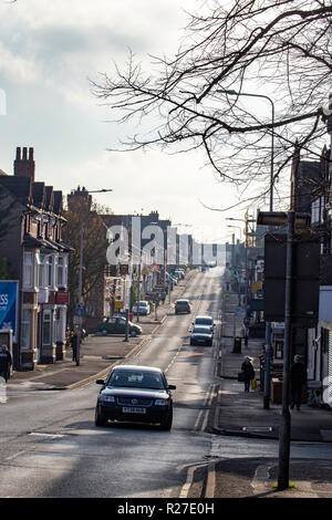 A busy Edleston Road in Crewe Cheshire UK Stock Photo