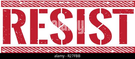 red stamp in grungy look Stock Vector