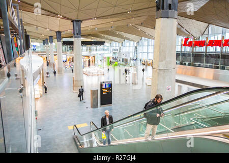 SAINT PETERSBURG, RUSSIA - AUGUST 04, 2015: Pulkovo Airport interior. Pulkovo Airport is an international airport serving Saint Petersburg, Russia Stock Photo