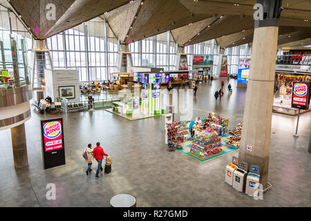 SAINT PETERSBURG, RUSSIA - November 04, 2018: Pulkovo Airport interior. Pulkovo Airport is an international airport serving Saint Petersburg, Russia Stock Photo