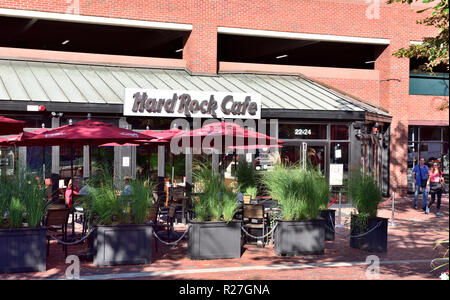 Hard Rock Cafe in downtown Boston, Massachusetts, USA Stock Photo